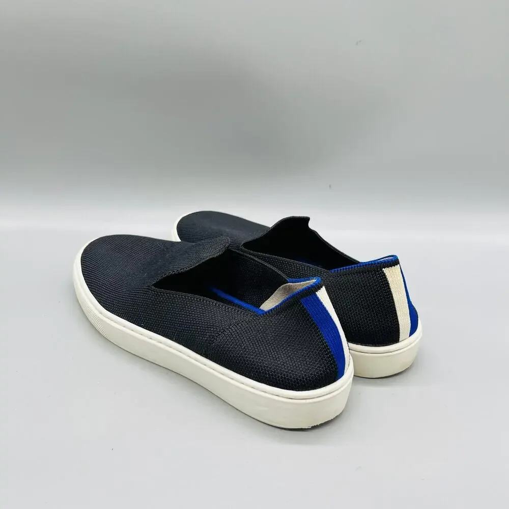 Rothy's Shoes Womens 6.5 Black Knit Slip On Low Top Sneakers Comfort Casual